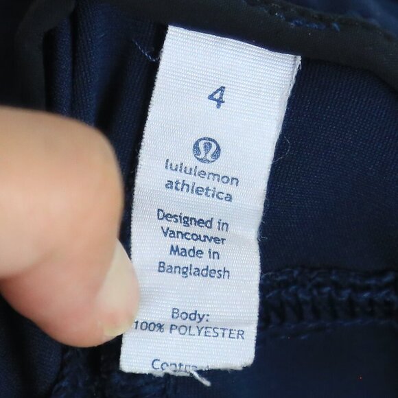 Lululemon Bust A Move Pants Moto Slim Fit Reflective Stretchy Inkwell Size 4 - Picture 7 of 11
